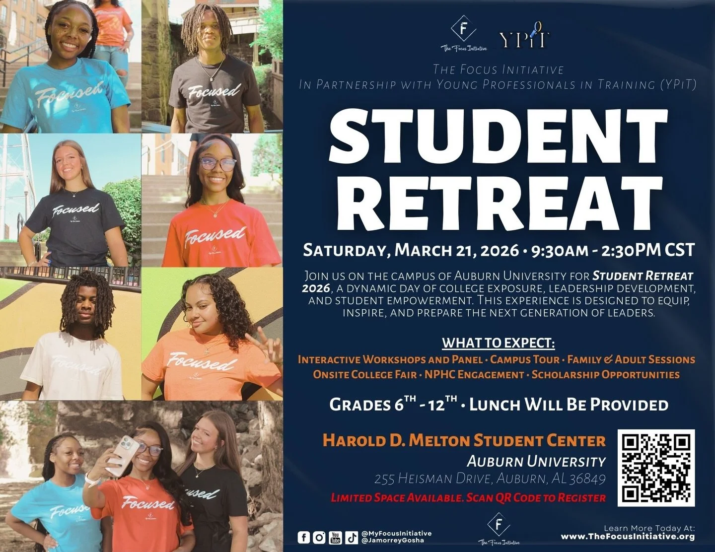 🚨 THE COUNTDOWN IS ON! It&rsquo;s officially MARCH and we are just weeks away from something BIG! 🔥🎓

The Focus Initiative, in partnership with Young Professionals in Training (YPiT), is bringing students from across our region together for our 20