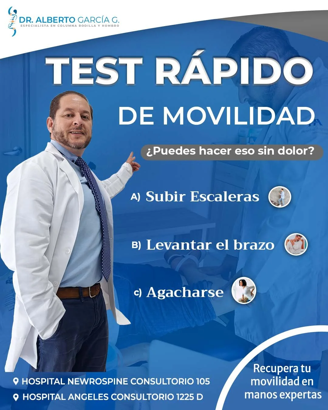 &iquest;Sientes molestias al realizar estos movimientos? 🤔

&iexcl;Comenta con la letra que m&aacute;s te identifique! 👇

Recupera tu bienestar con el Dr. Alberto Garc&iacute;a. 👨&zwj;⚕️

#Salud #Movilidad #Traumatolog&iacute;a #Bienestar @dralber