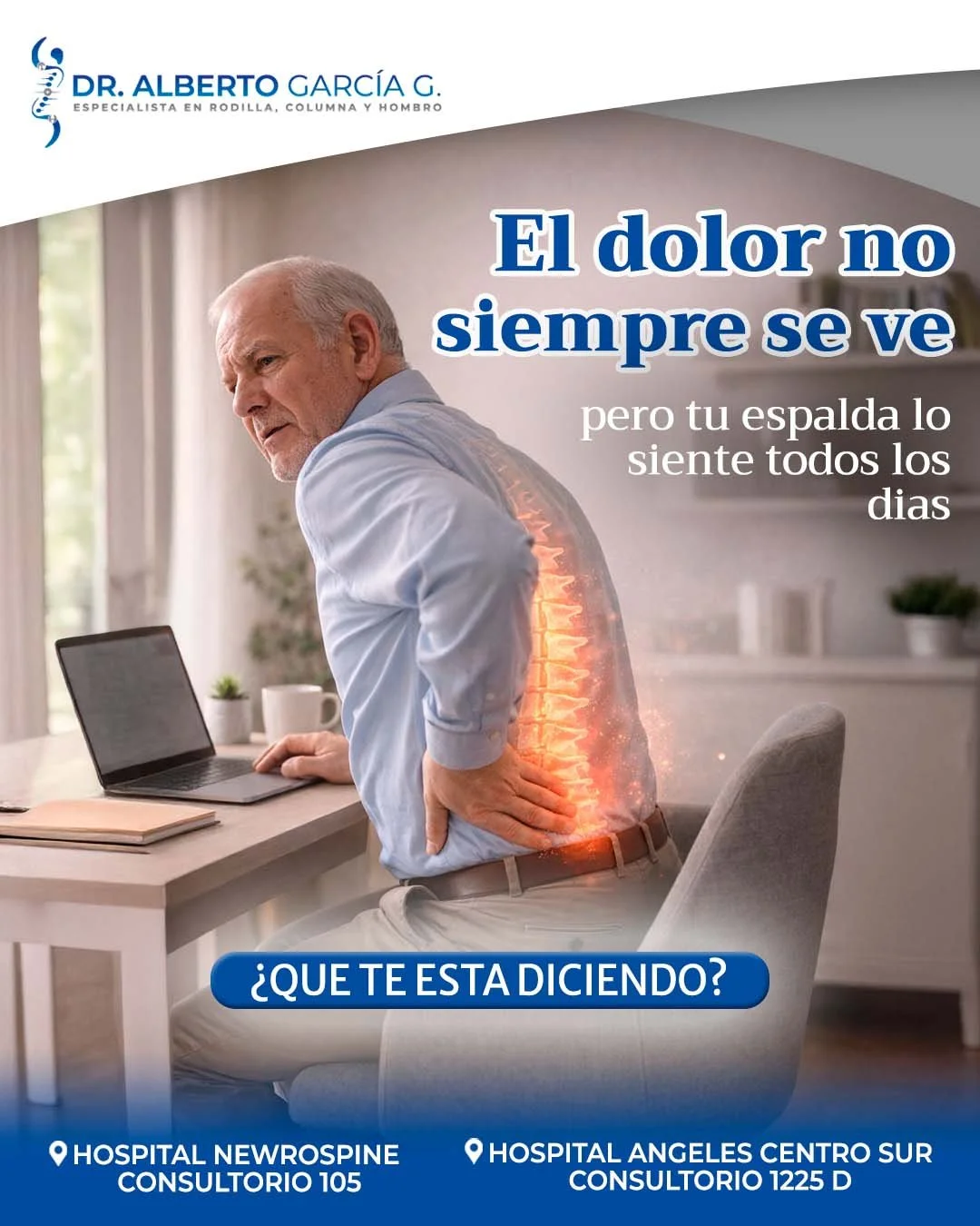 &iquest;Cu&aacute;ntas veces has dicho "ya se me va a pasar" y siguen los d&iacute;as&hellip; y el dolor sigue ah&iacute;? 😔

Tu espalda lleva tiempo habl&aacute;ndote. Quiz&aacute;s ya es momento de escucharla de verdad. 

No tienes que a