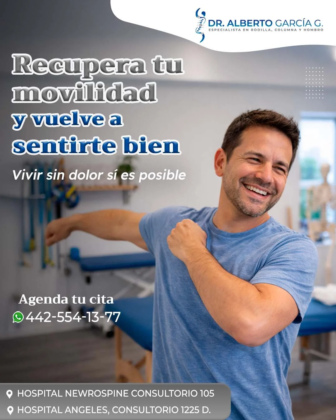Hubo un momento en que levantar el brazo, cargar algo o simplemente dormir se convirti&oacute; en un reto diario por el dolor. 😔💙

Muchos pacientes llegan a mi consultorio dici&eacute;ndome: "Doctor, ya me acostumbr&eacute;"&hellip; y eso