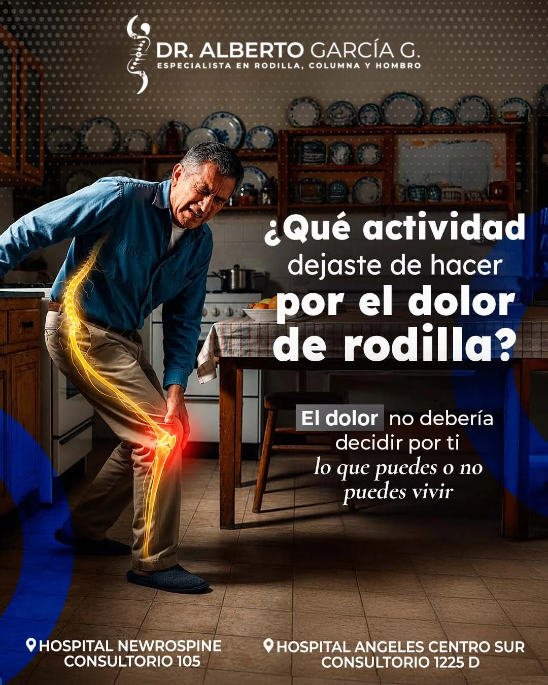 A veces no dejamos de hacer las cosas de golpe&hellip; primero caminamos menos, luego evitamos las escaleras y despu&eacute;s dejamos de salir. 🦵😔

El dolor de rodilla empieza como una molestia, pero poco a poco puede robarte momentos importantes.
