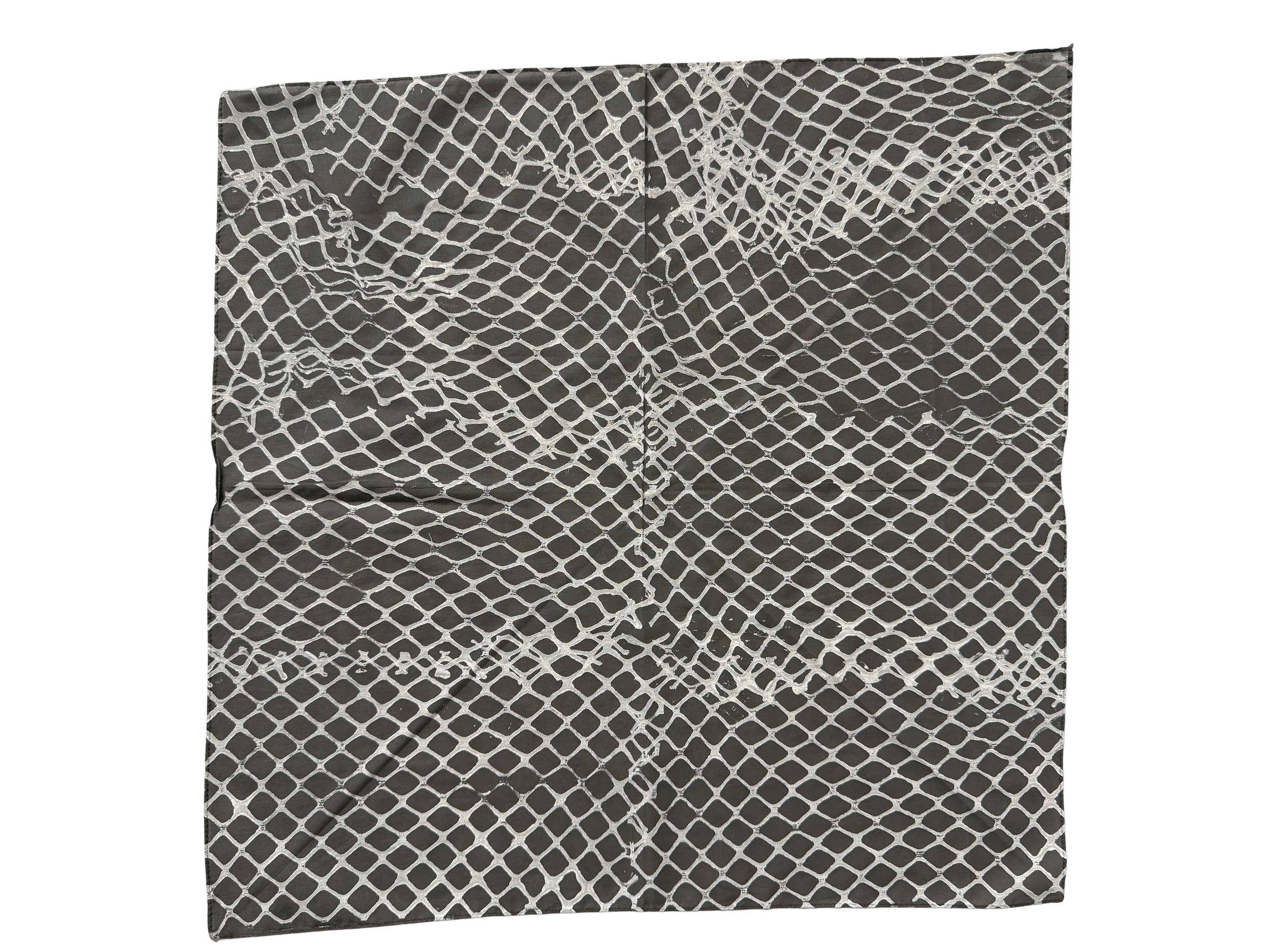 Fish Net on Platinum Soft Painting/Bandana