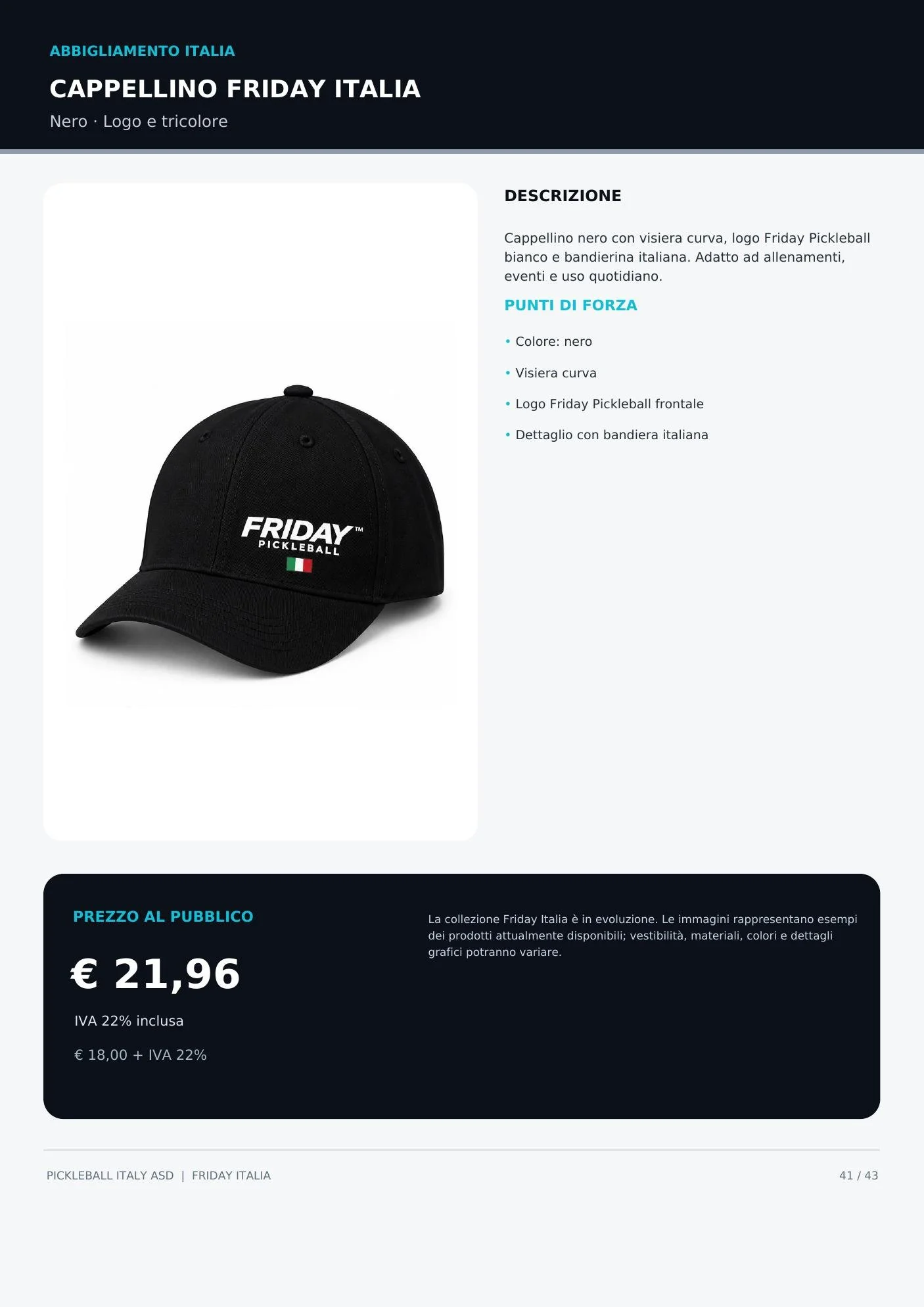 Cappellino Friday Italia