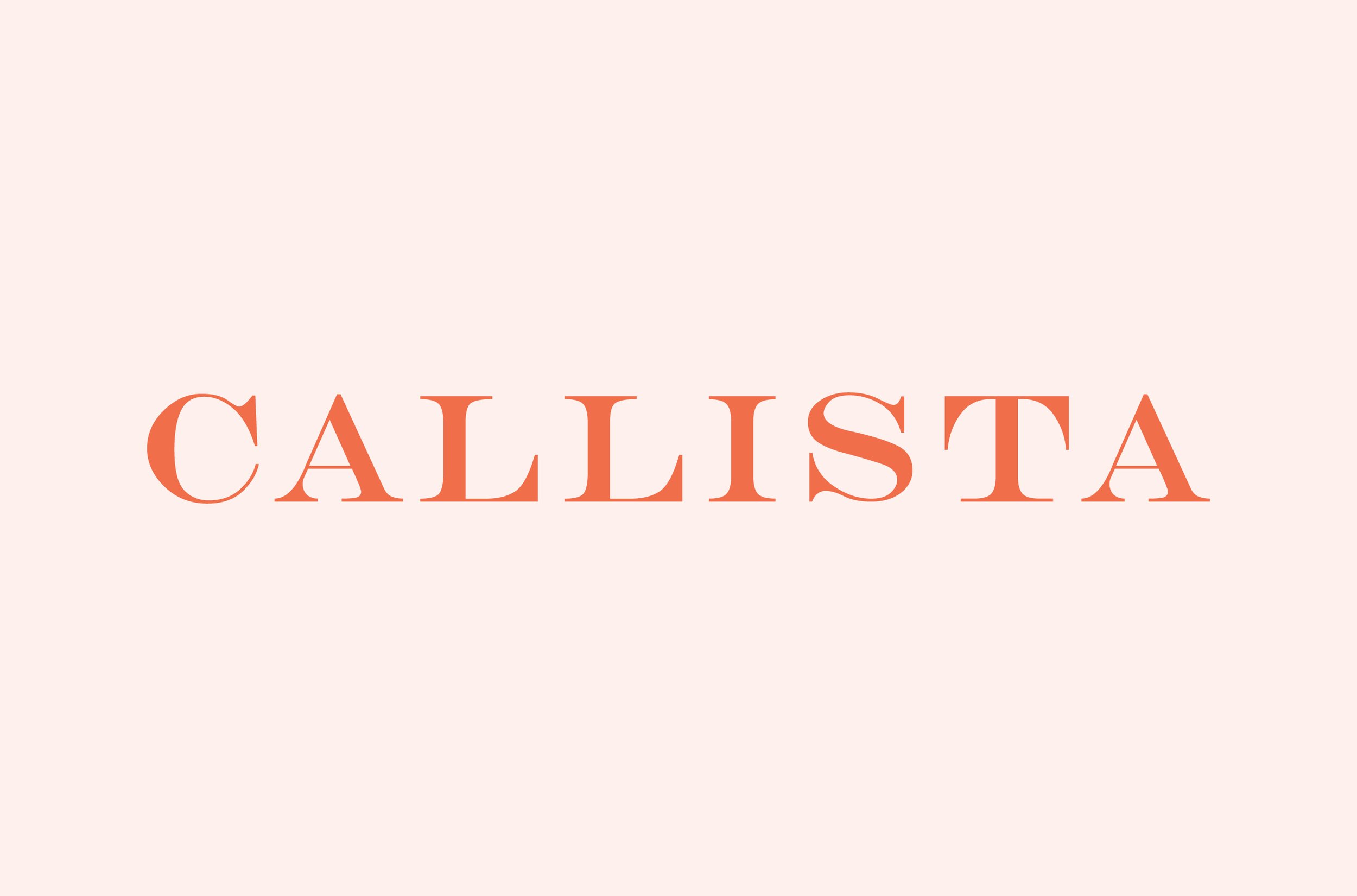 Brand creation for Callista Rose Bay