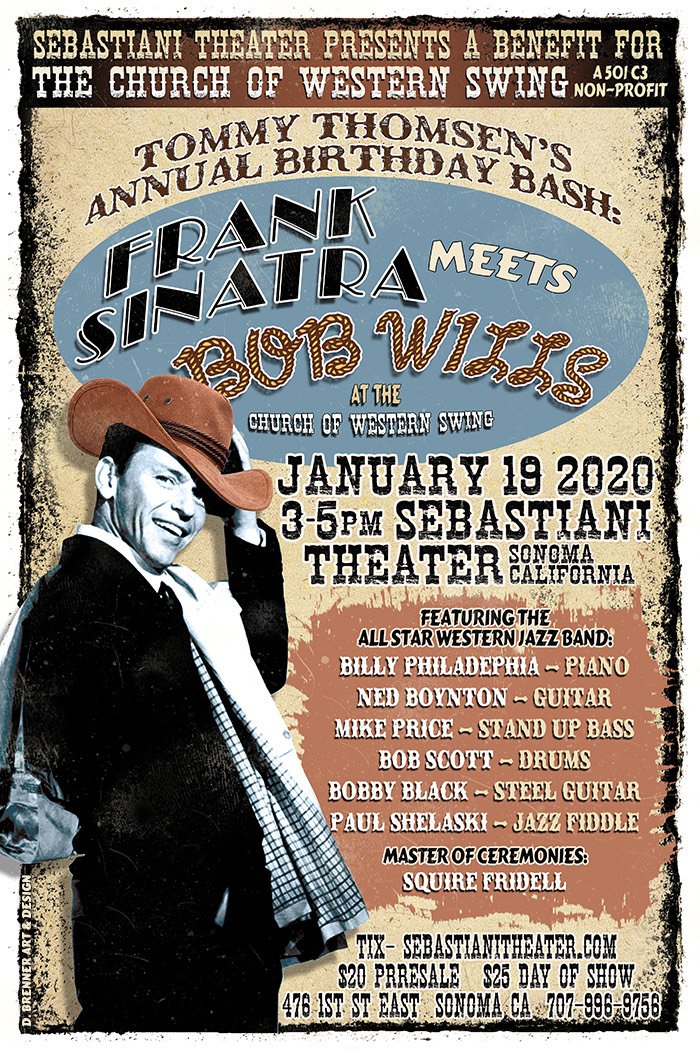 Tommy Thomsen's Annual Birthday Bash: Frank Sinatra Meets Bob Wills at the Church of Western Swing