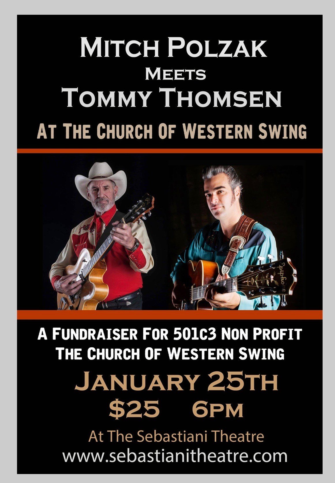 Tommy's January 25th Fundraising Concert for The Church of Western Swing