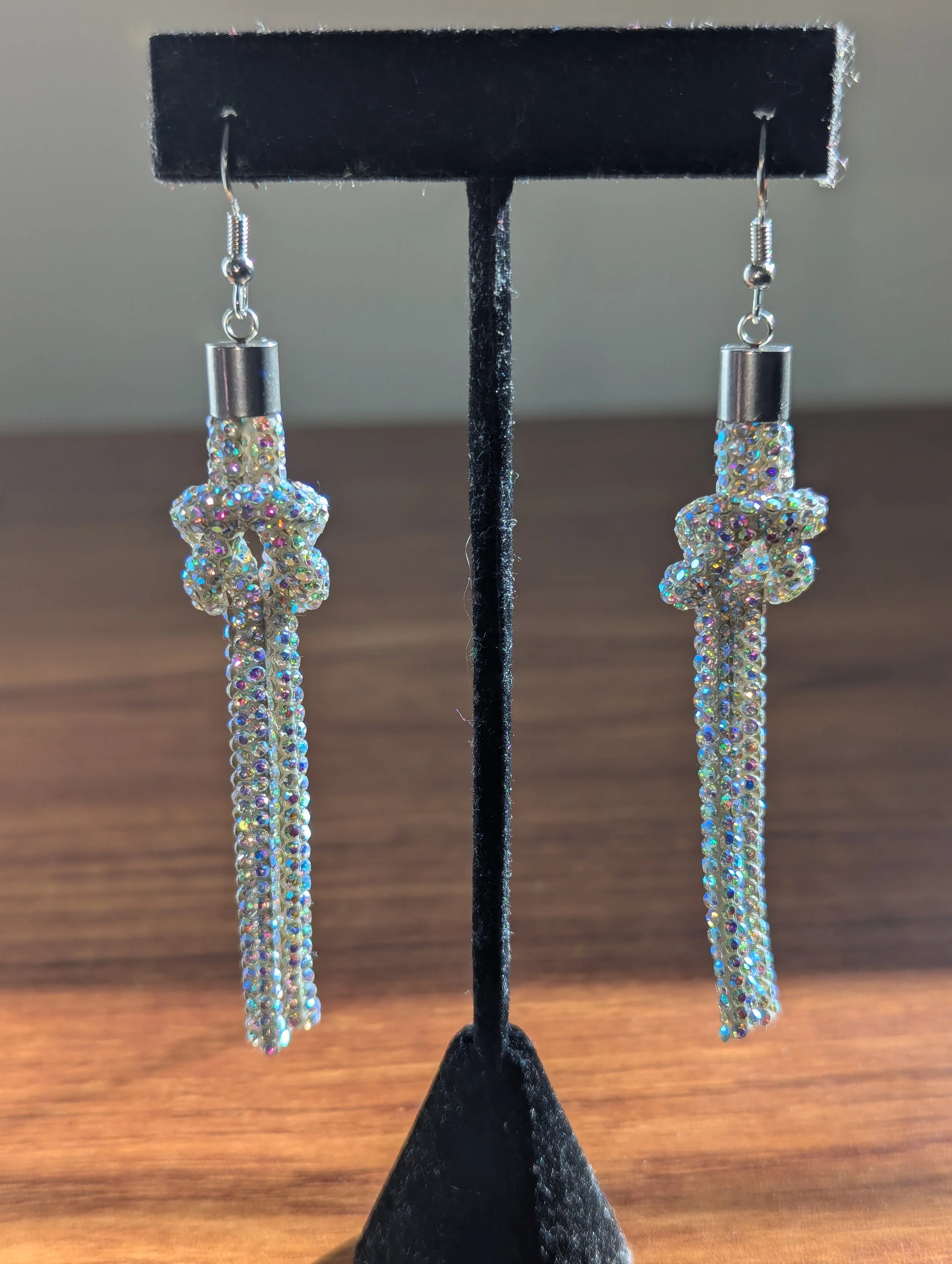 Rhinestone Knot Earrings