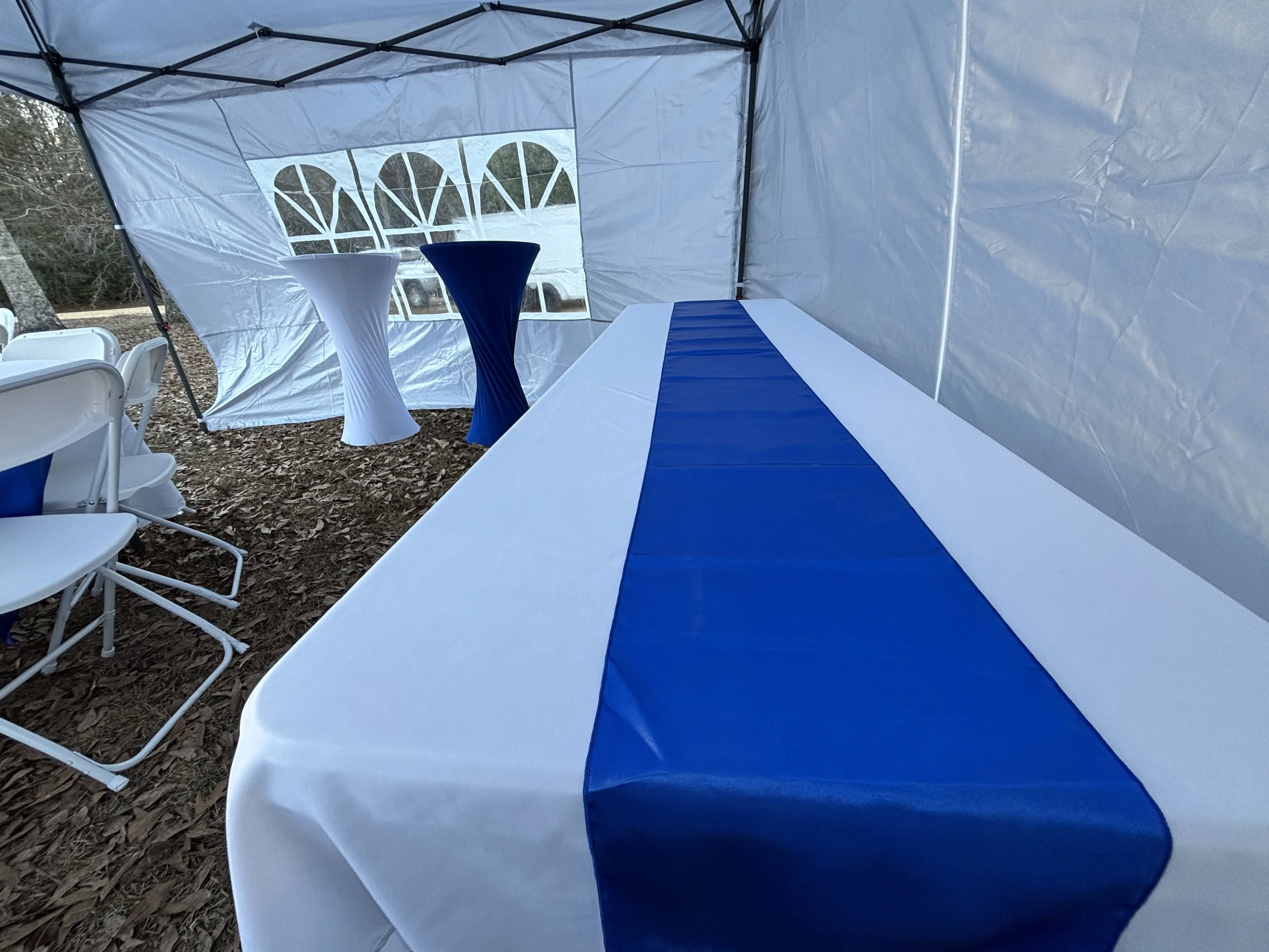 Table and linen rental in Hattiesburg, MS.