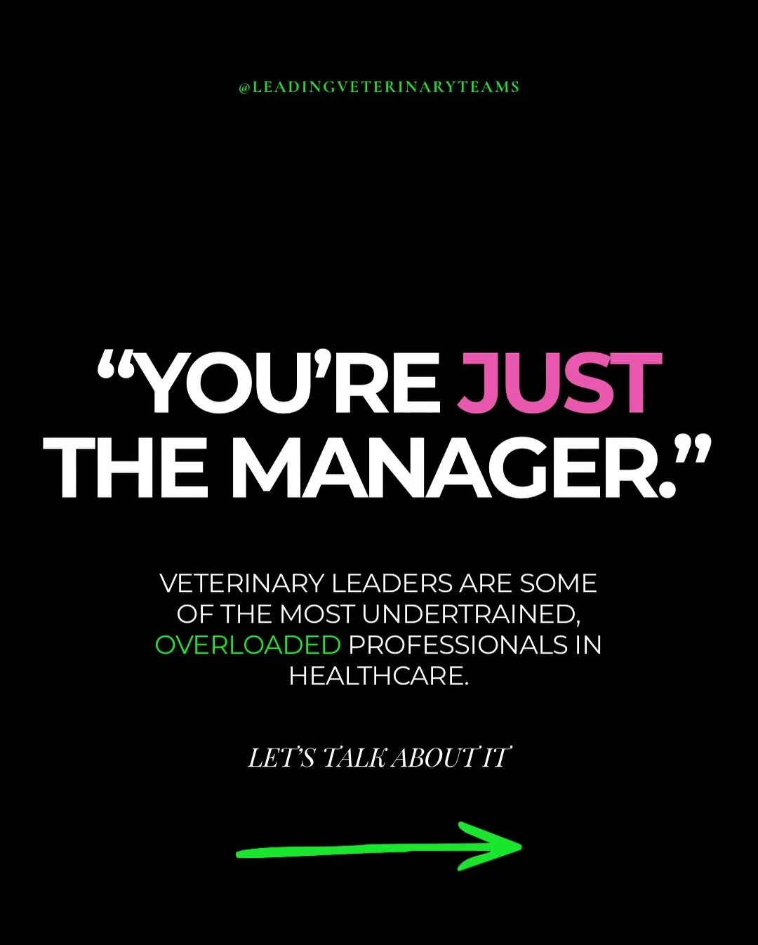 @thehonestvet posted this about veterinarians and I got inspired! 

Veterinary managers are often vet techs who were promoted for being rock star clinically and then left to figure it out on our own&hellip; 

If you&rsquo;re a veterinary leader &hell