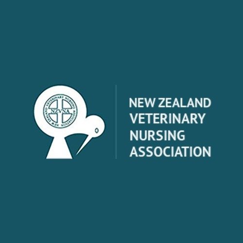 New Zealand Veterinary Nursing Association logo with a stylized bird and a veterinary caduceus symbol.