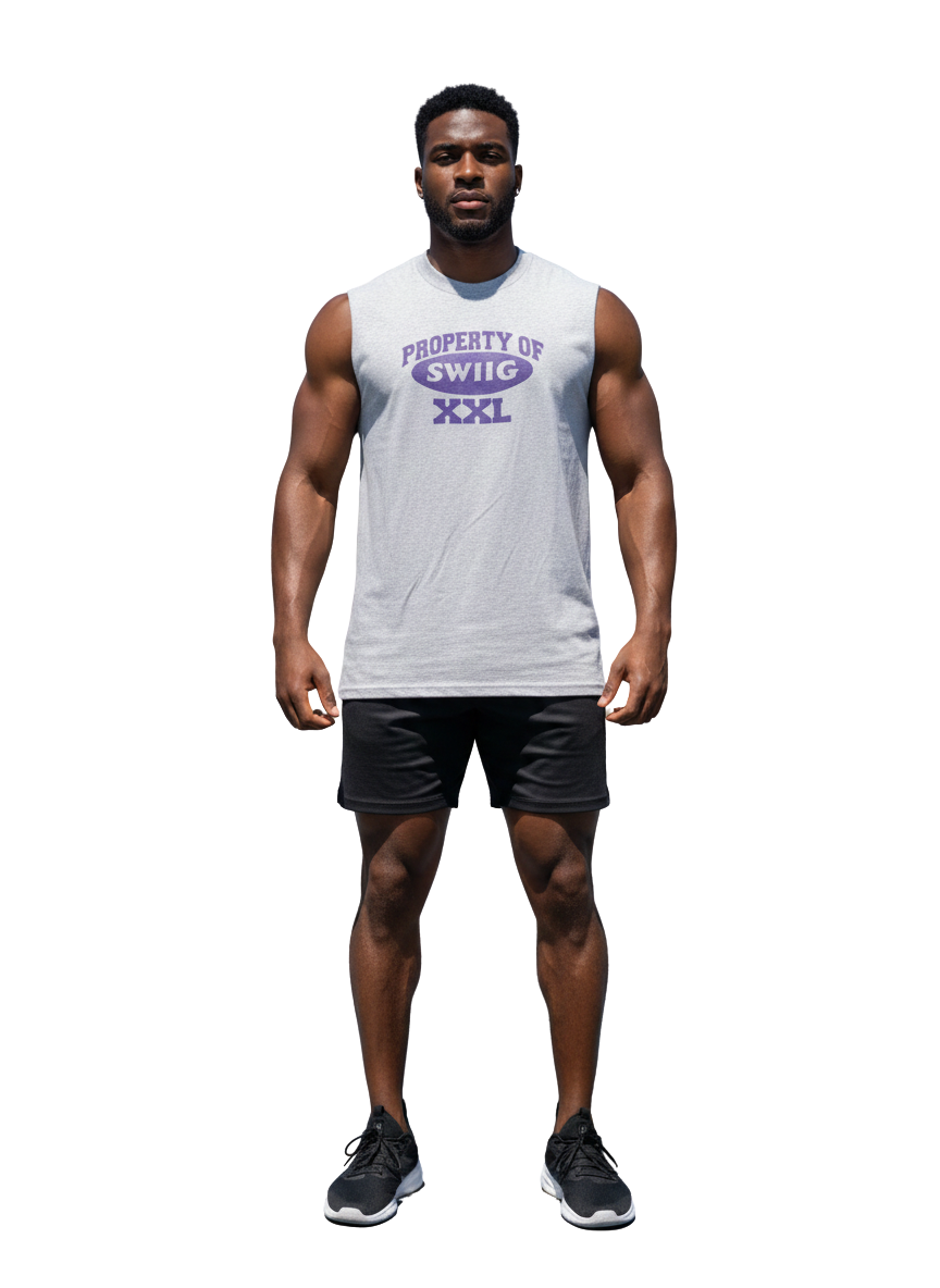 Medium SWIIG "Property Of" Performance Muscle Tee.