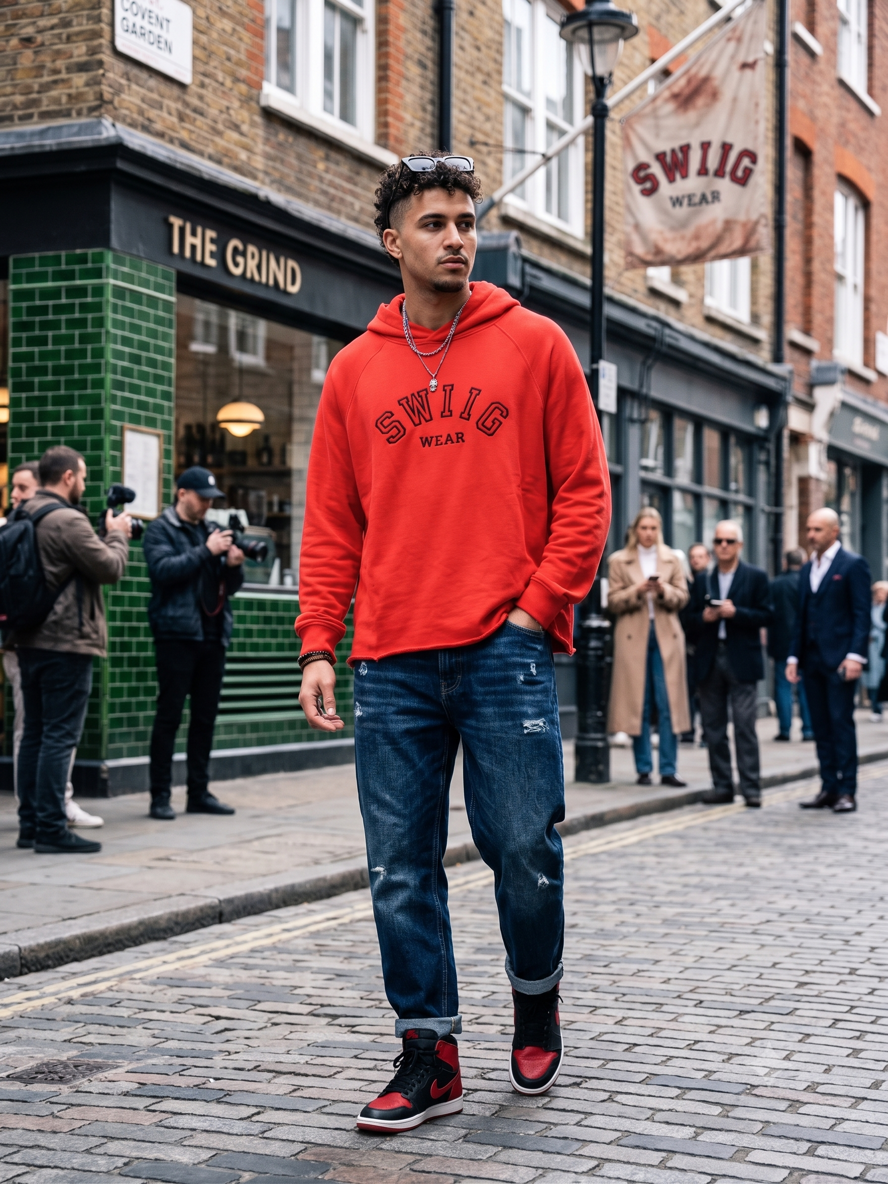 Red Oversized Hoodies