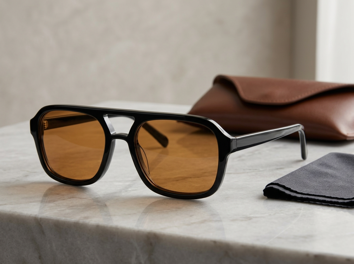 Brown and Black Sunglasses