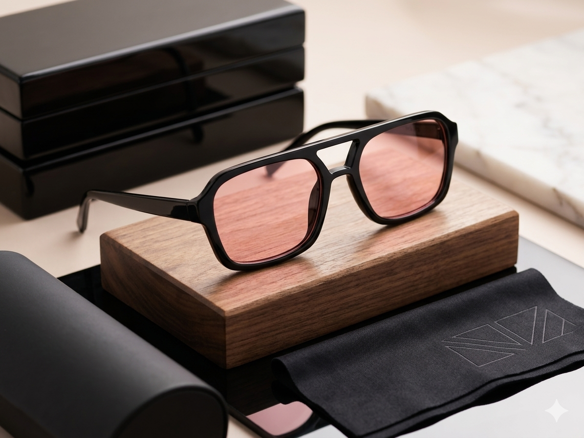 Pink and Black Sunglasses