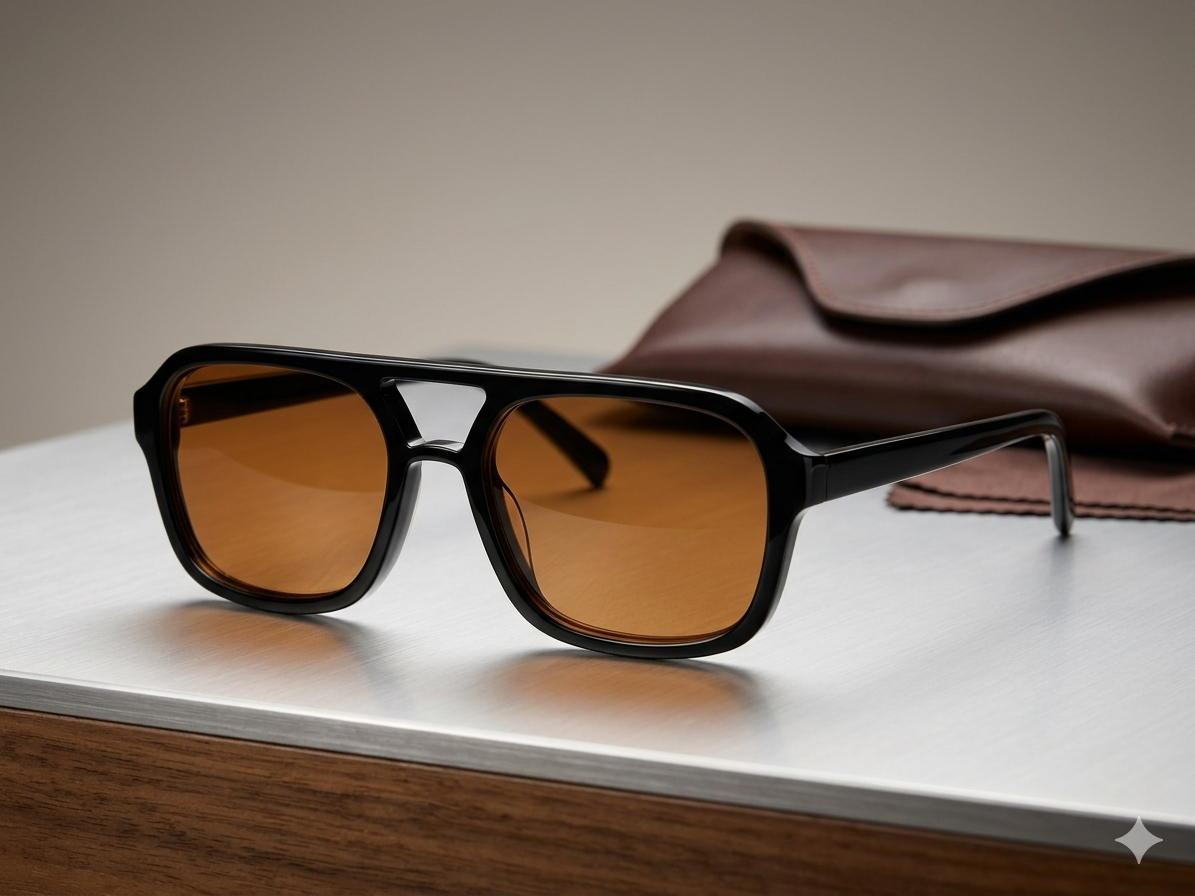 Brown and Black Sunglasses