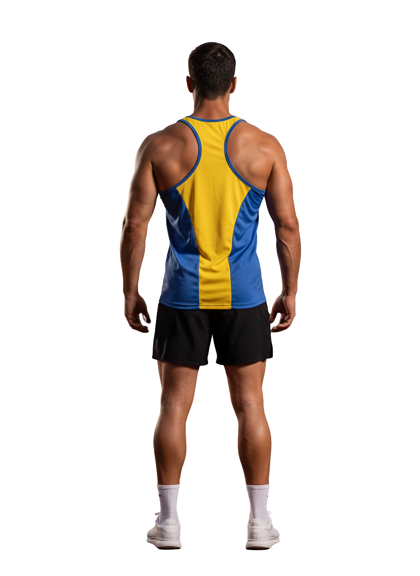 Electric Blue & Yellow Contrast Tank