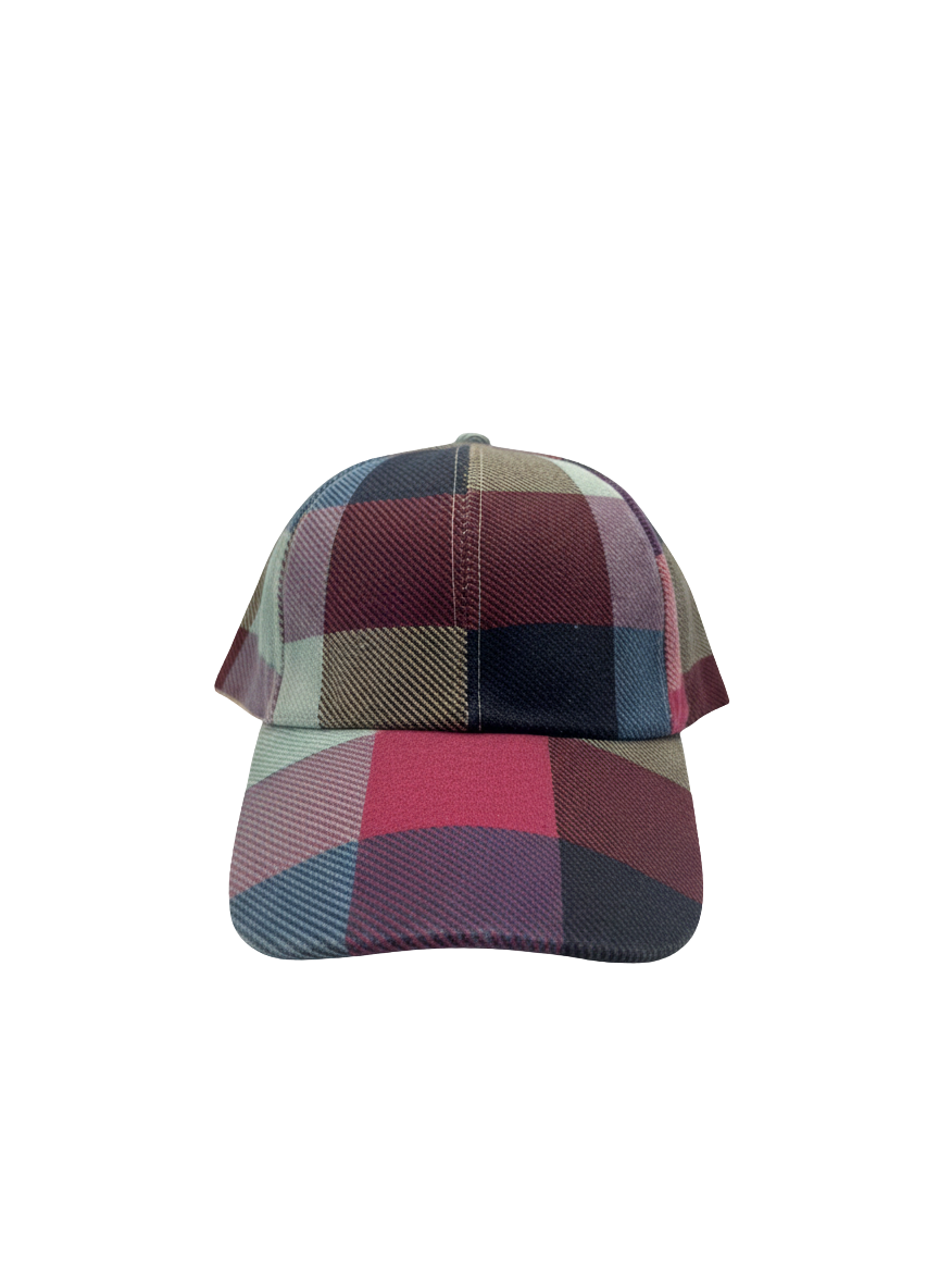 For a Pink Plaid Hat with Accent Colors