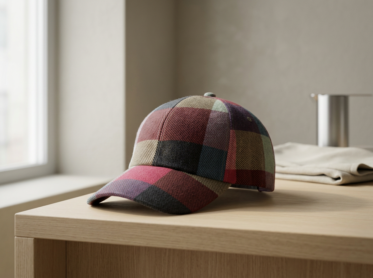 For a Pink Plaid Hat with Accent Colors
