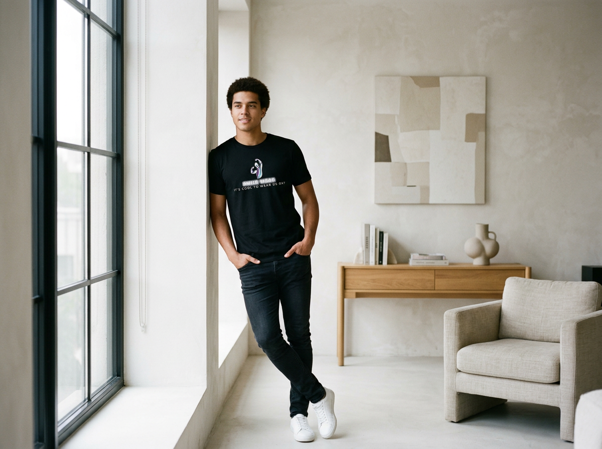 Signature Tee with Blurred Logo