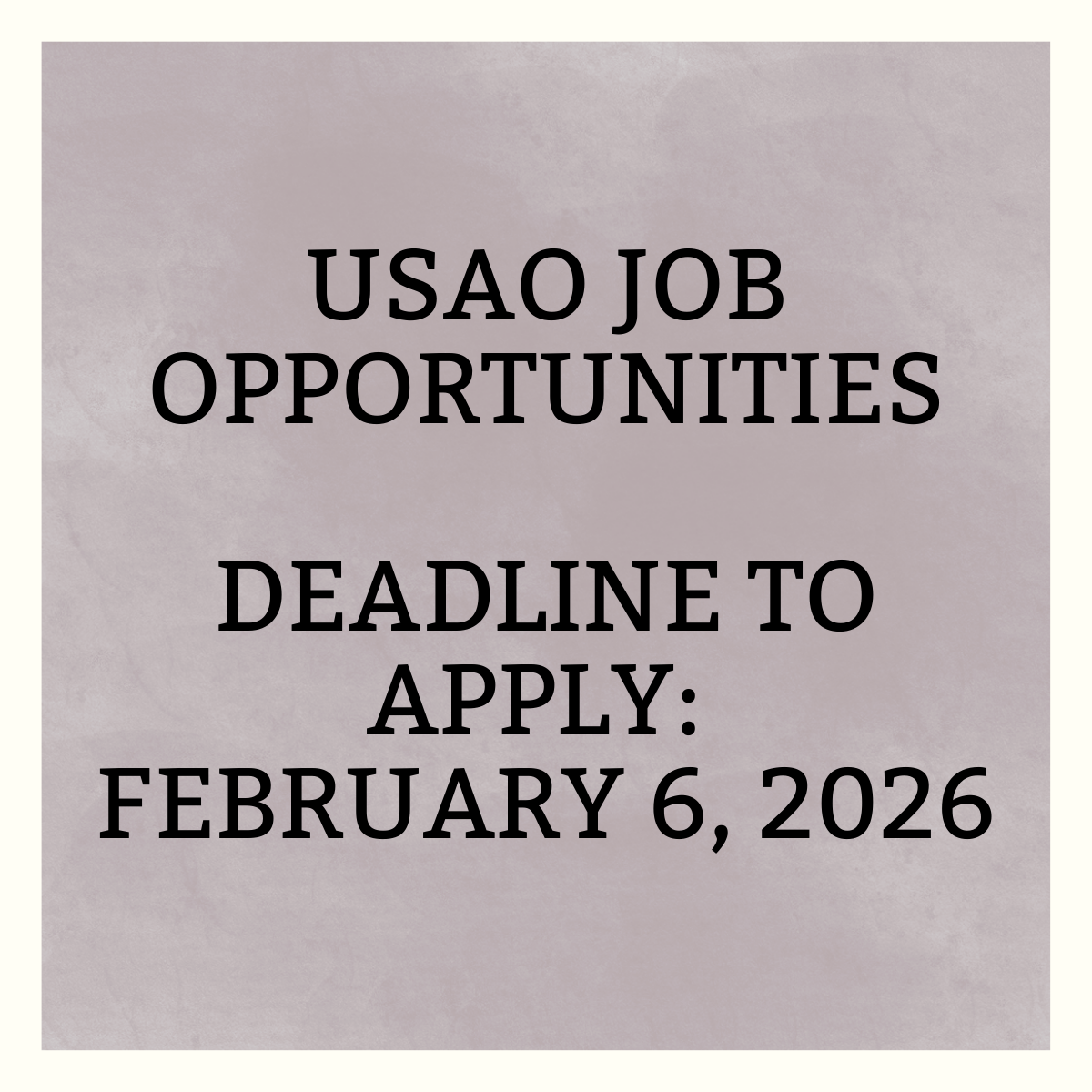 USAO Job Opportunities