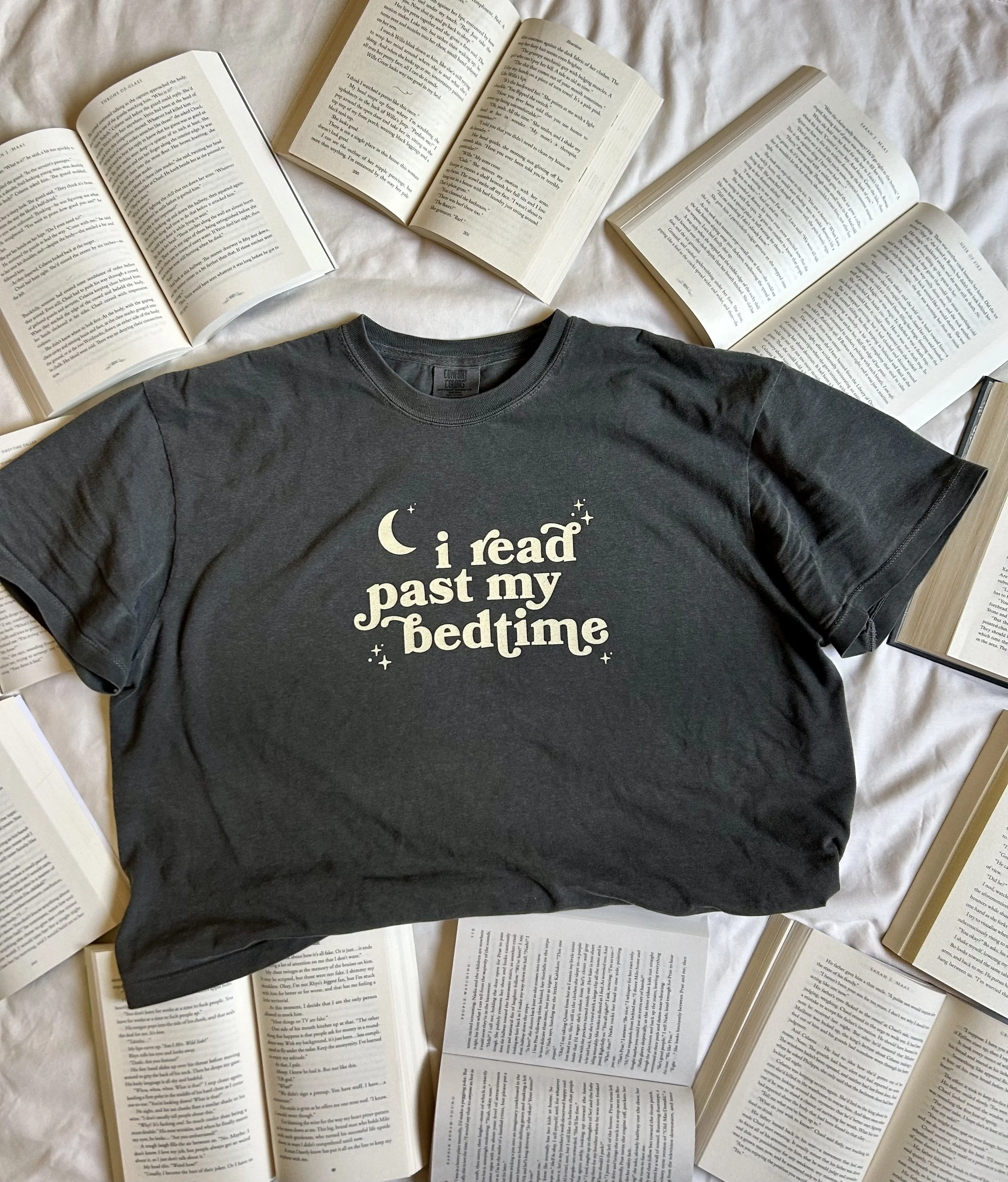 I Read Past My Bed Time Box Tee