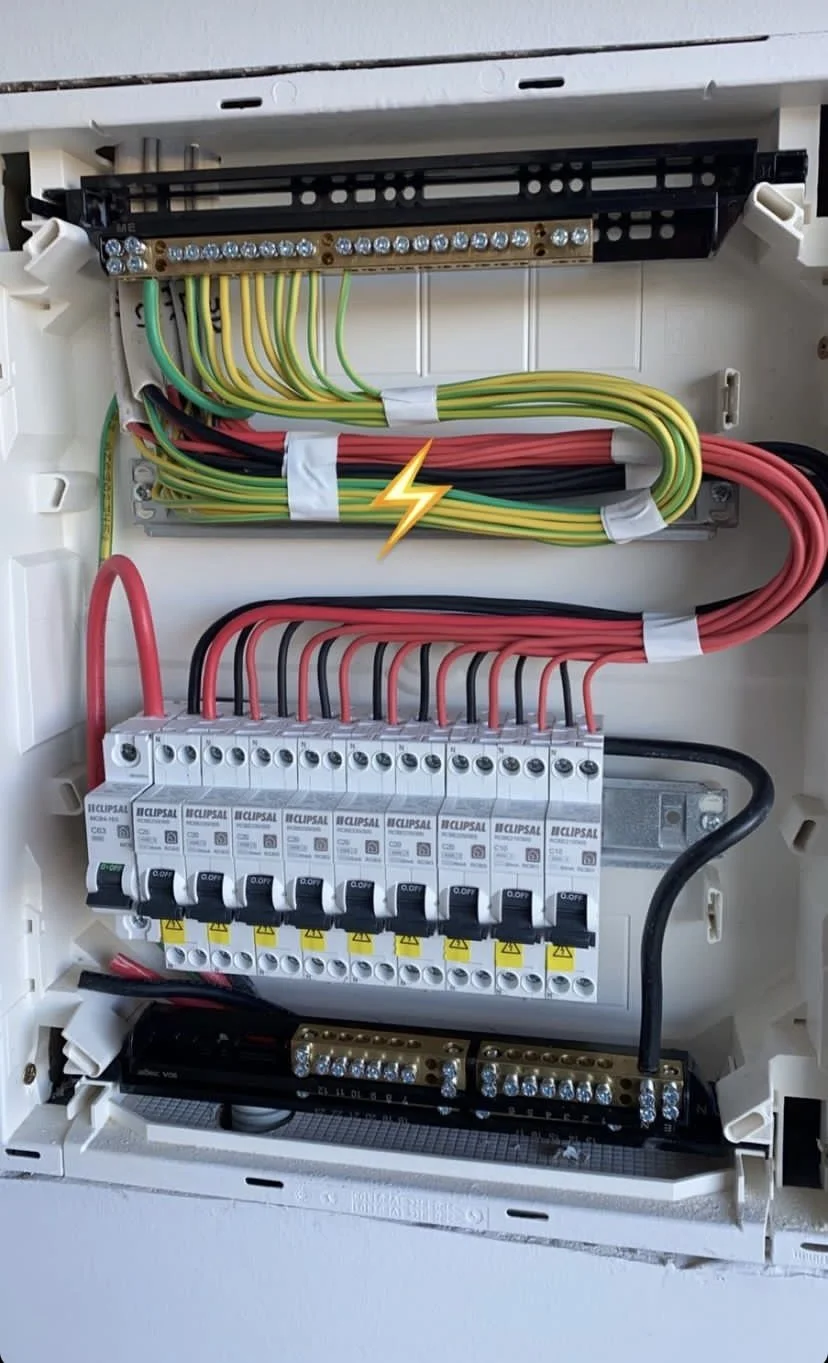 tidy wiring, neat wiring, electrical installation, electrical meter panel, domestic switchboard, safe installation, Australian Standard