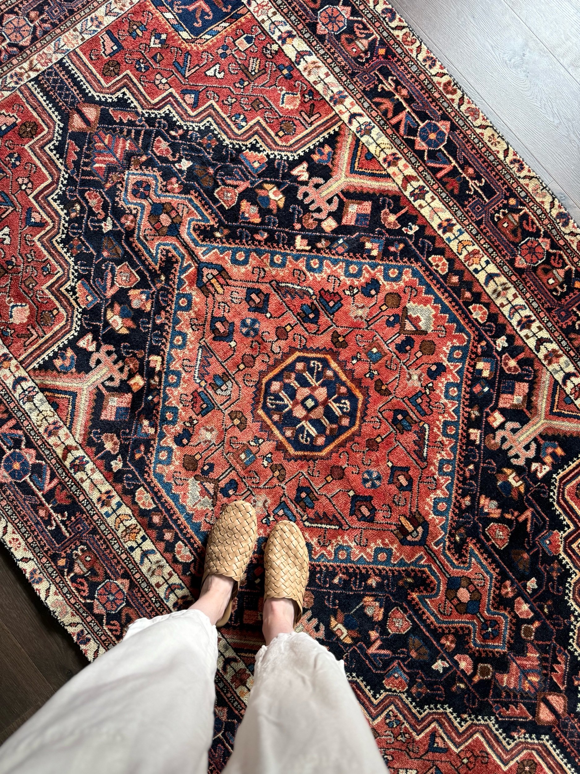 Vintage 5' x 8'  Terracotta Persian Wool Rug