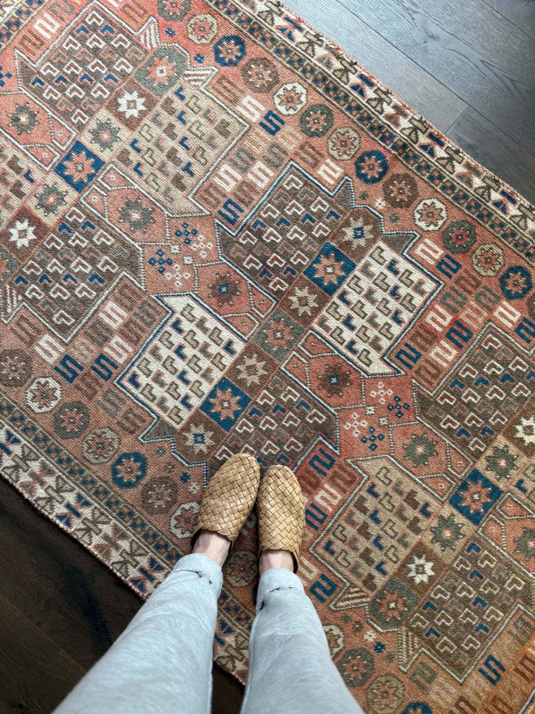 Vintage 3'7" x 6'1" Kazak Wool Rug