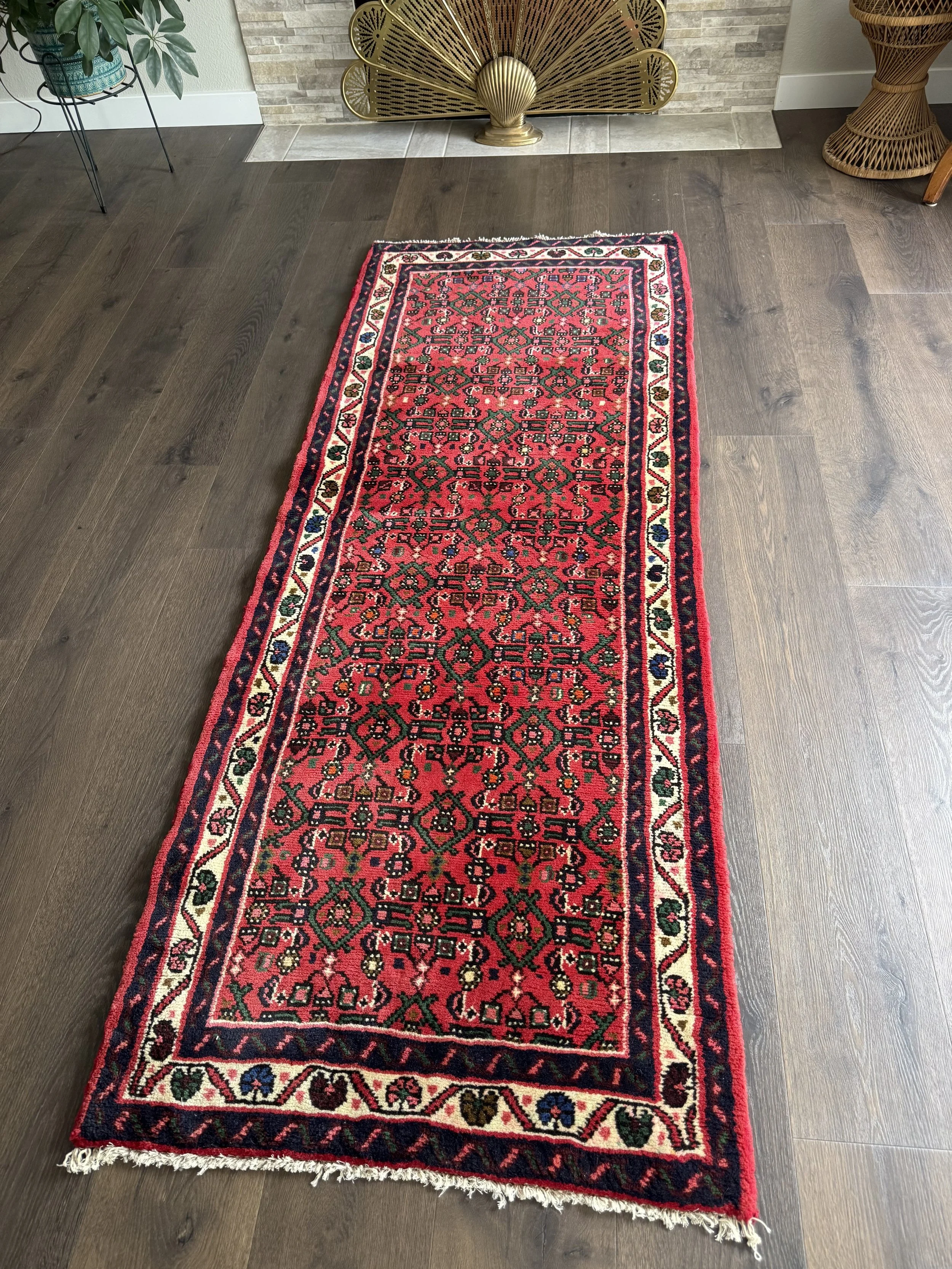 Vintage 2’6” x 6’9” Plush Narrow Persian Wool Runner Rug