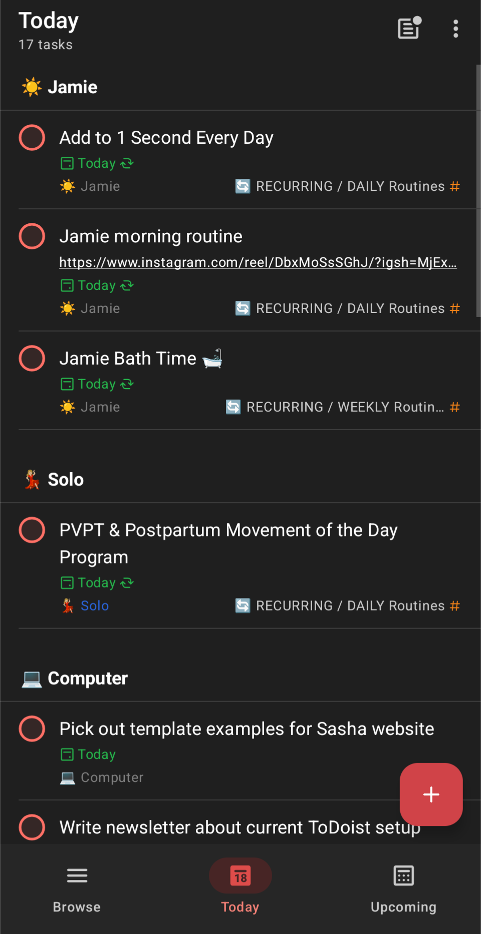 How I Organize My To-Do List in Todoist With One Hand Free (Maternity Leave Edition)