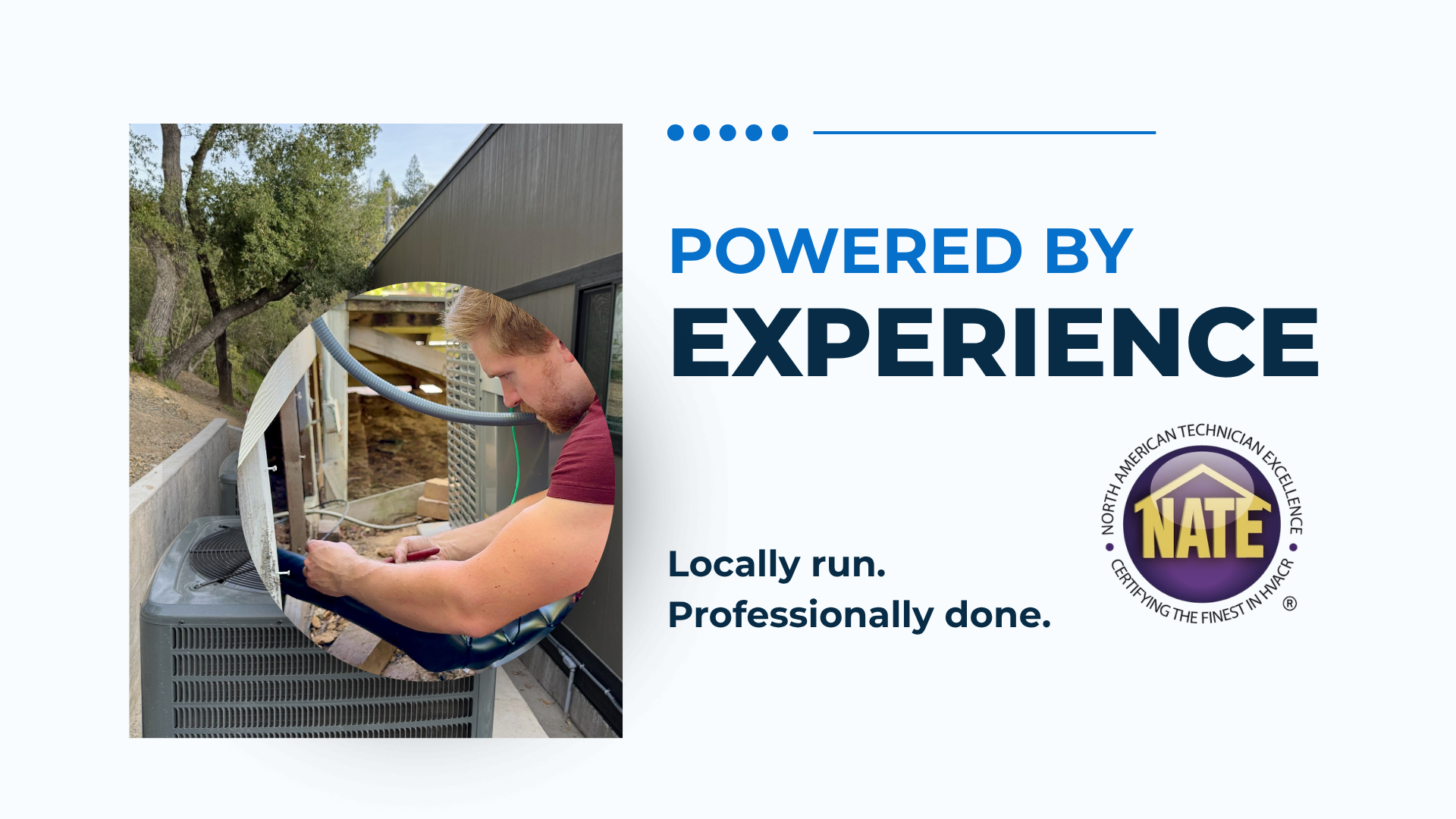 Hello Youngs Heating & Air technician installing HVAC system — honest advice & worry-free replacements for Citrus Heights, Fair Oaks & Orangevale homeowners.