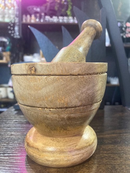 Wooden Mortar Pestle