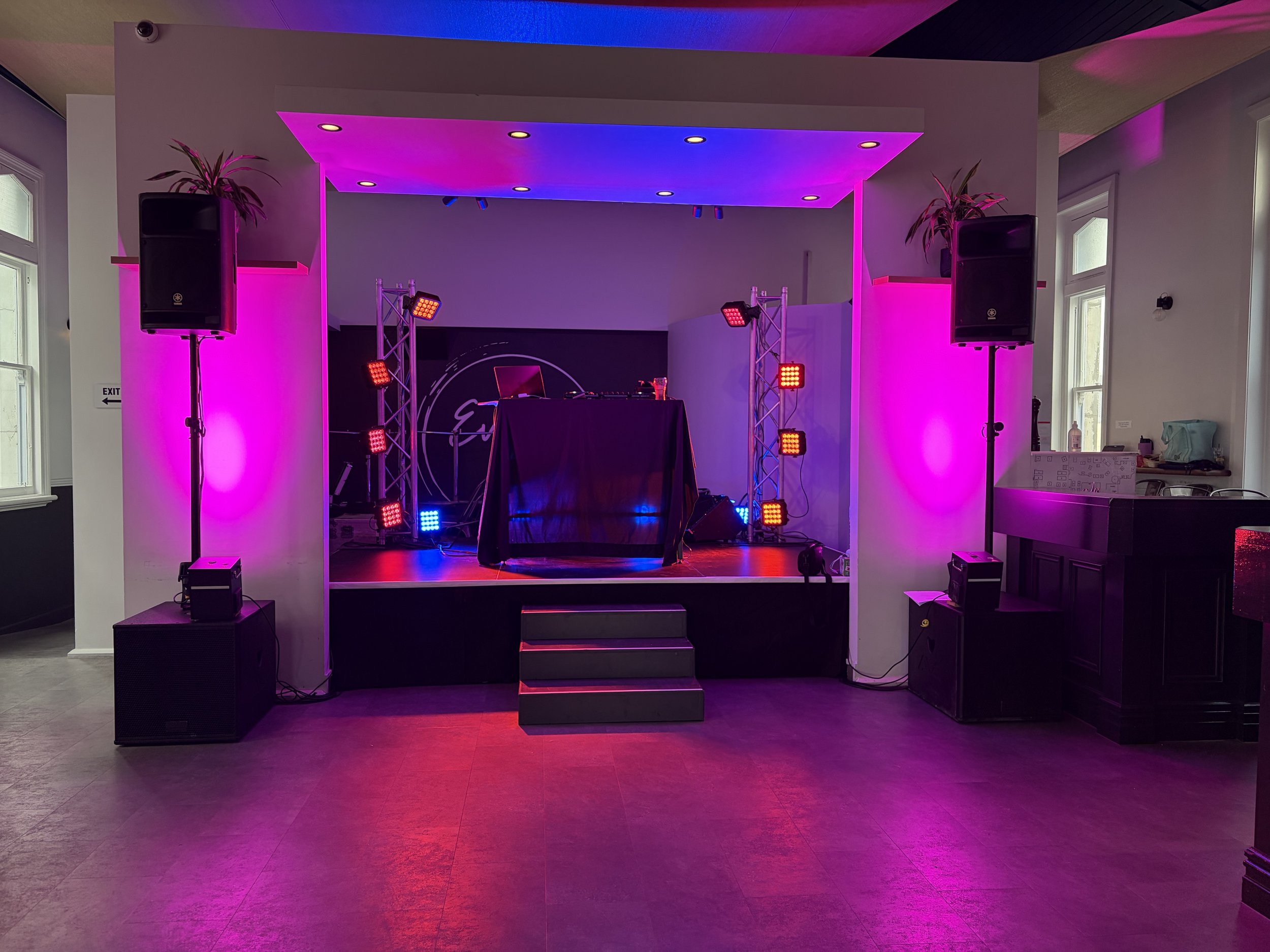 Stage, Sound & Light set for a DJ