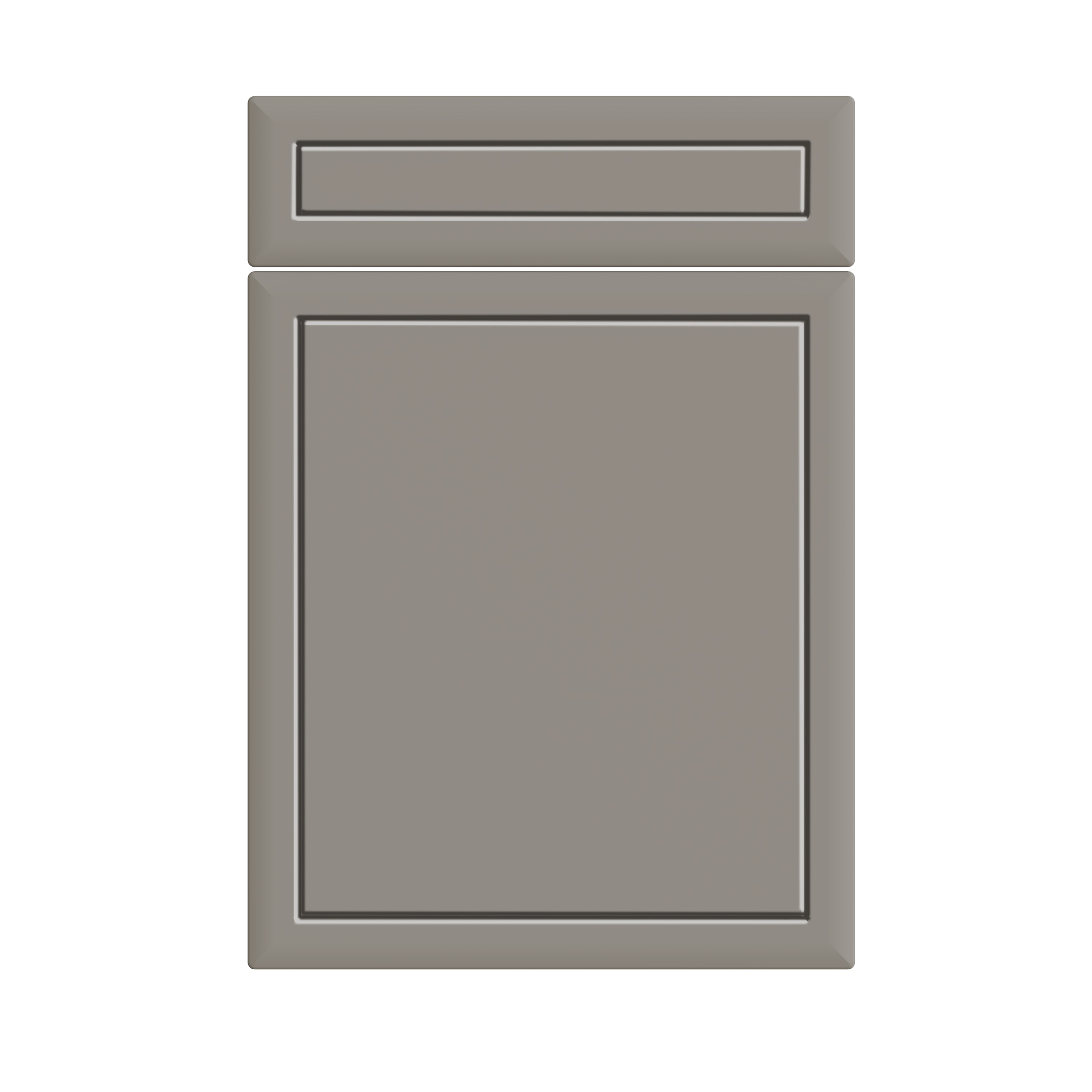 Illustration of a gray washing machine with a rectangular door and a control panel at the top.