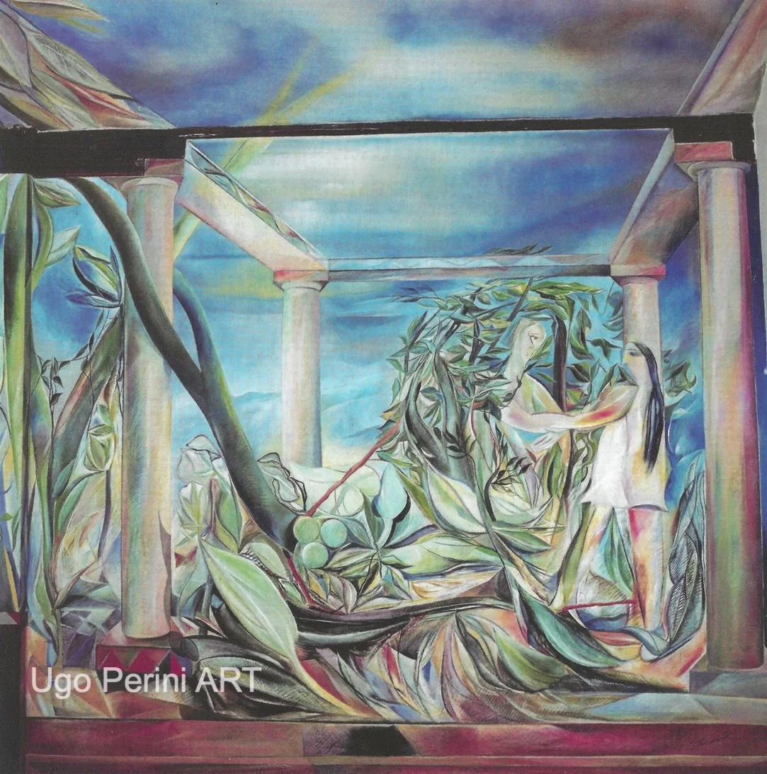 Ugo Perini's Patio in Leon (1990) merges nature, architecture, and daily life in a vibrant 45 m² mural celebrating the culture and spirit of Nicaragua.