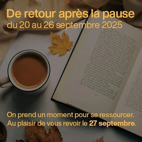 On prend une petite pause de quelques jours &agrave; compter du 20 septembre pour mieux vous retrouver, en pleine forme, d&egrave;s le 27 septembre. D&rsquo;ici l&agrave;, prenez soin de vous 🤍 #cafe #coffee #livresdoccasion #secondhandbooks #cadeau