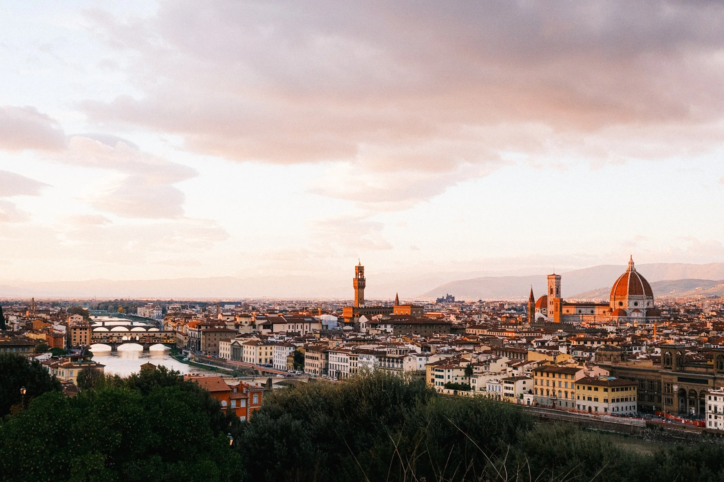 Panoramic Florence skyline with the Duomo and Palazzo Vecchio