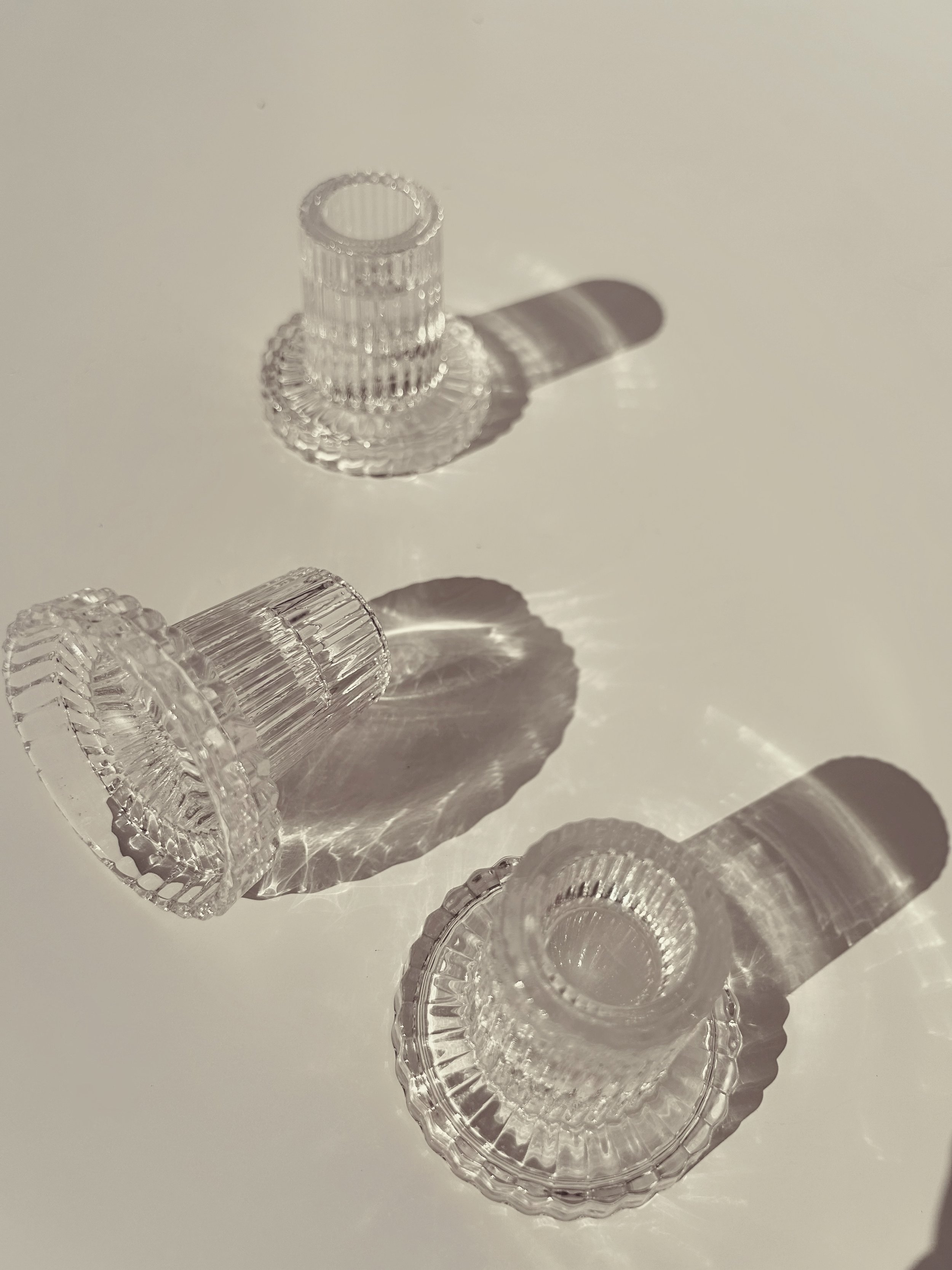 Ridged Candlestick Holders