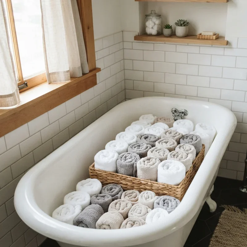 Unused Bathtub Storage Ideas