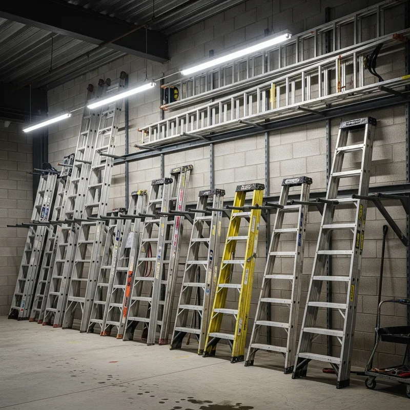 15 Ladder Storage Ideas for a Neat and Tidy Workshop