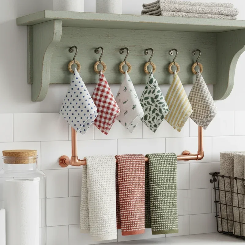15 Kitchen Towel Storage Ideas to Stay Organized