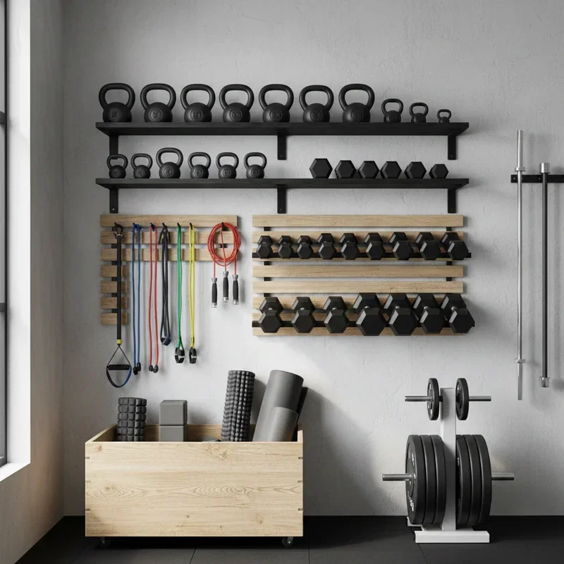 15 Home Gym Storage Ideas to Keep Your Workout Space Tidy