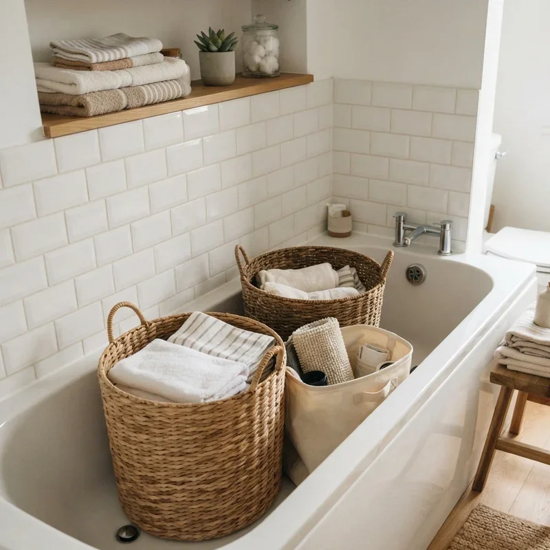 Unused Bathtub Storage Ideas