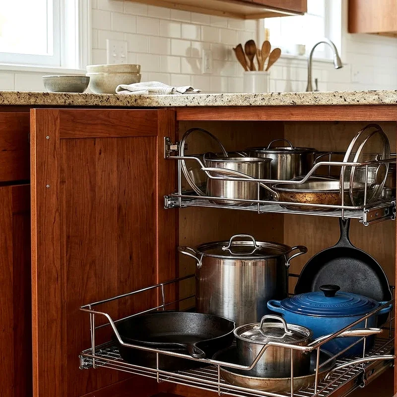Pots and Pans Cabinet Storage Ideas