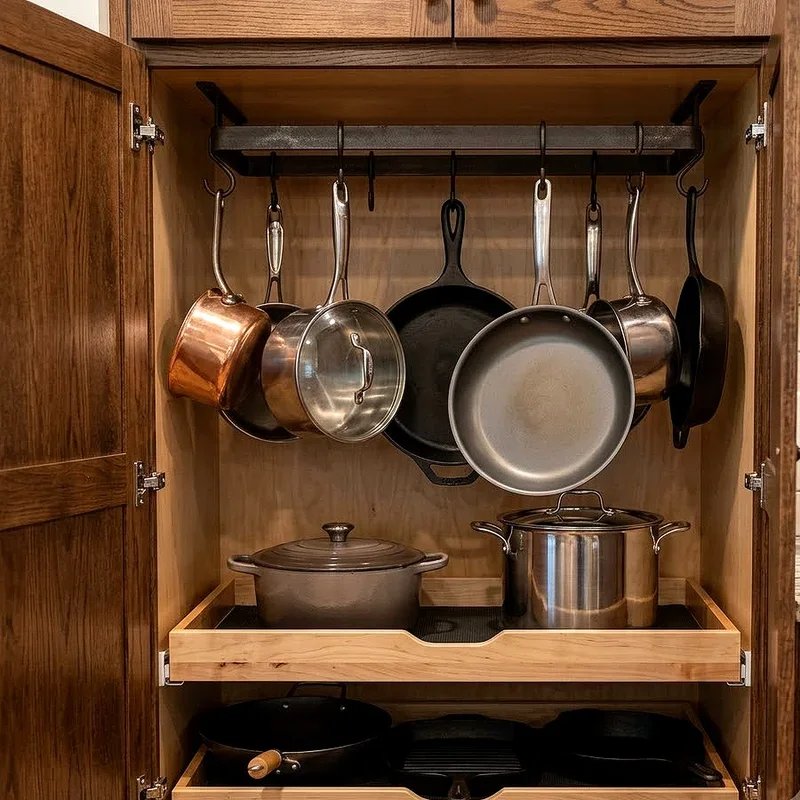 Pots and Pans Cabinet Storage Ideas