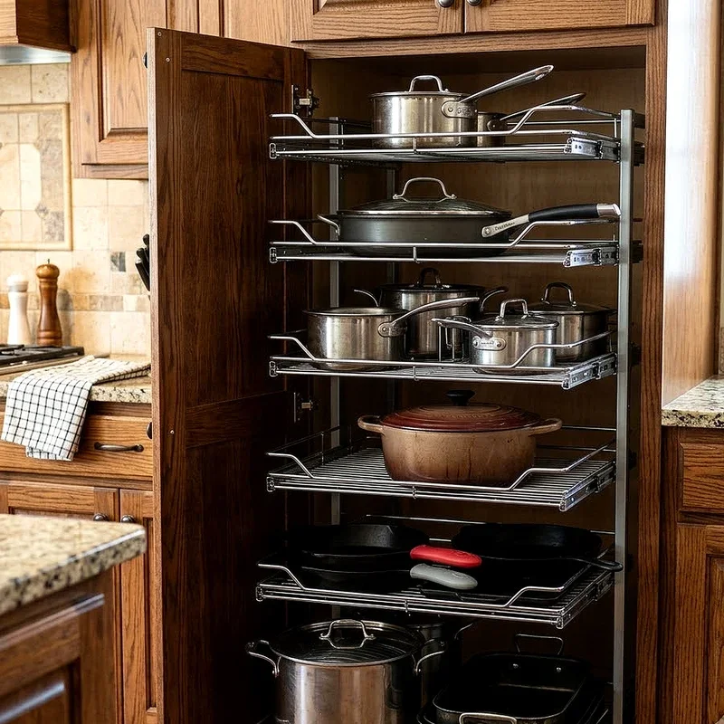 Pots and Pans Cabinet Storage Ideas