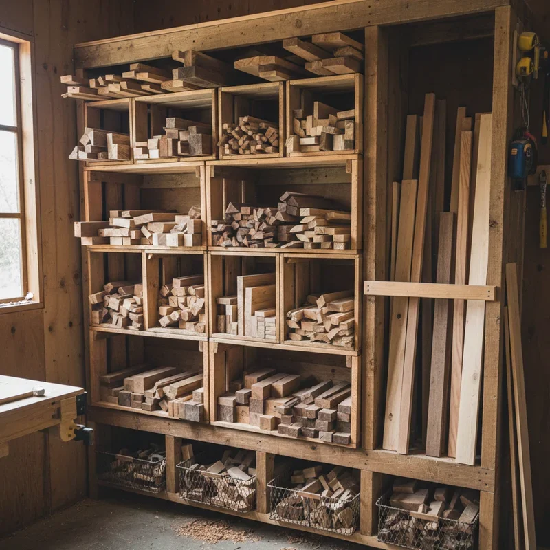 15 Scrap Wood Storage Ideas to Organize Your Workshop