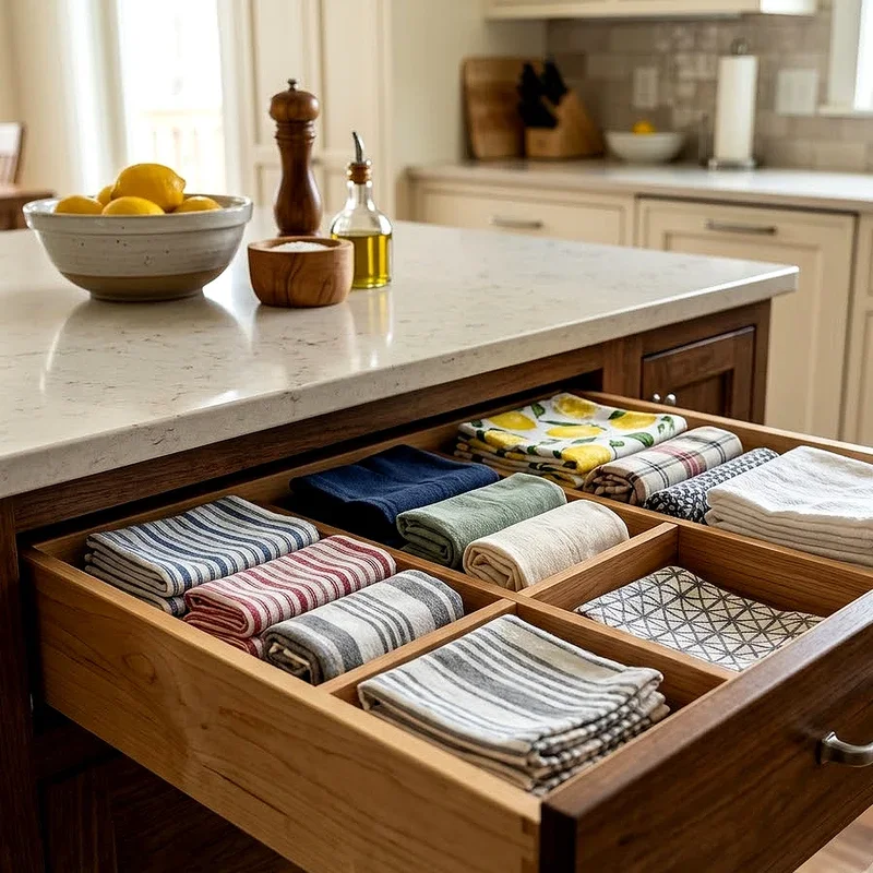 Dish Towel Storage Ideas
