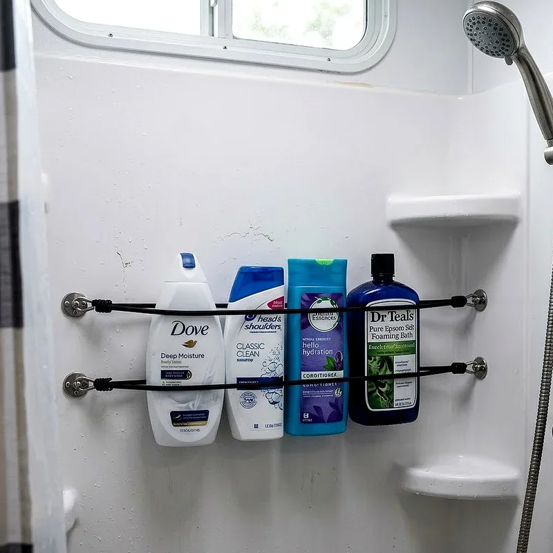 RV Shower Storage Ideas