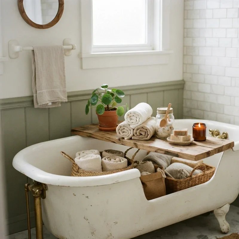 Unused Bathtub Storage Ideas